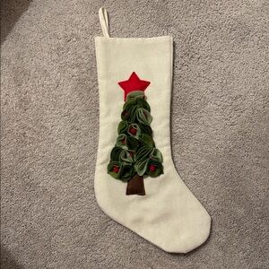 Christmas Stocking with Tree and Star Design